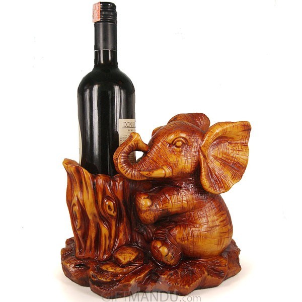 Elephant Wine Bottle Holder (Table Top) | Gifts to Nepal | Giftmandu