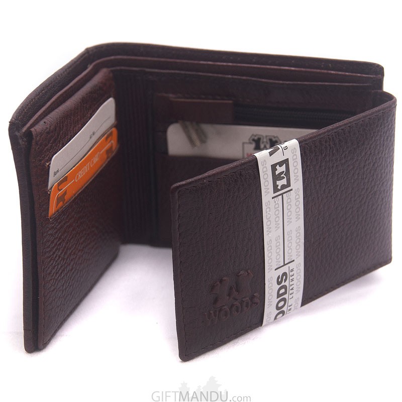 Glossy Brown Four-Fold Wallet Gents Guy Online | Gifts to Nepal | Giftmandu